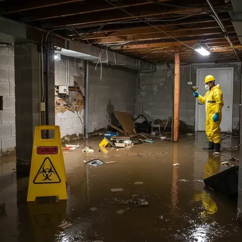 Flooded Basement Electrical Hazard in New London County, CT Property